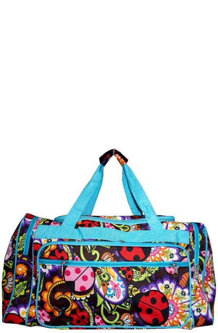 Printed Duffle Bag-LAB423/TURQ